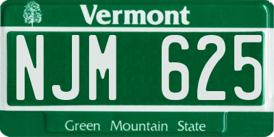 VT license plate NJM625