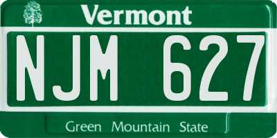 VT license plate NJM627
