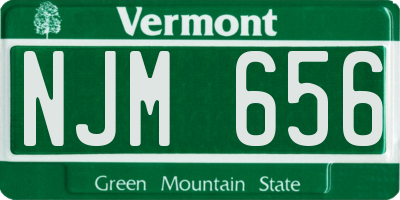 VT license plate NJM656