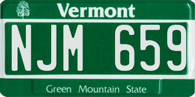 VT license plate NJM659