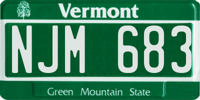 VT license plate NJM683