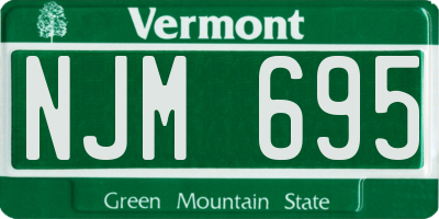 VT license plate NJM695