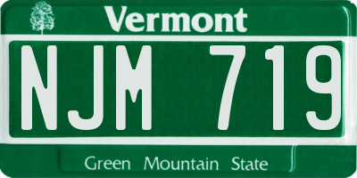 VT license plate NJM719
