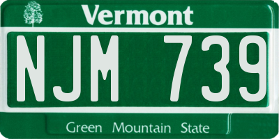 VT license plate NJM739