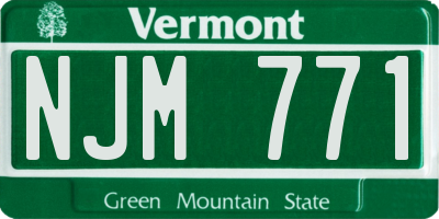 VT license plate NJM771