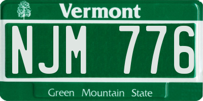 VT license plate NJM776