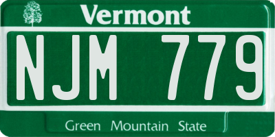 VT license plate NJM779