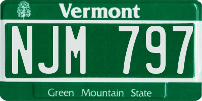 VT license plate NJM797