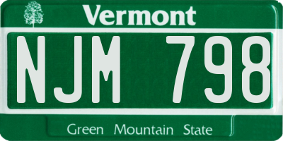 VT license plate NJM798