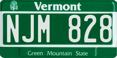 VT license plate NJM828