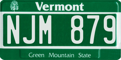 VT license plate NJM879