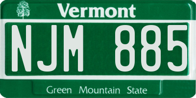 VT license plate NJM885