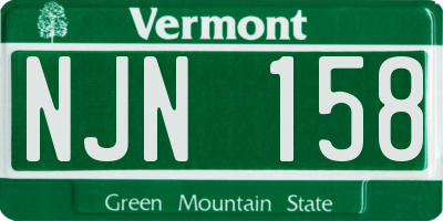 VT license plate NJN158