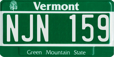 VT license plate NJN159