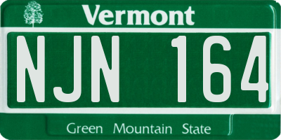 VT license plate NJN164