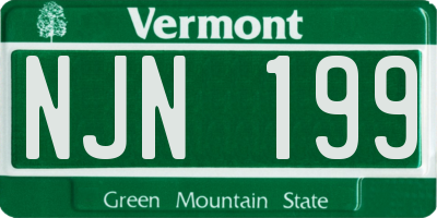 VT license plate NJN199
