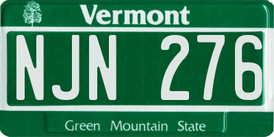 VT license plate NJN276
