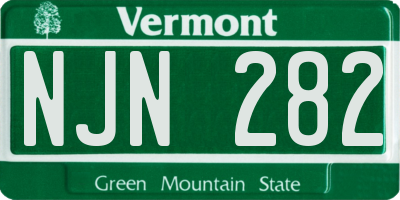 VT license plate NJN282