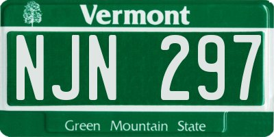 VT license plate NJN297
