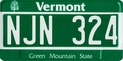 VT license plate NJN324