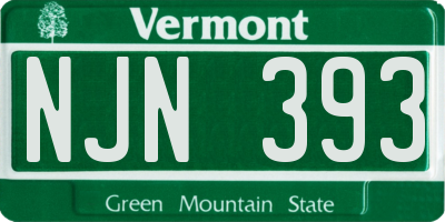 VT license plate NJN393