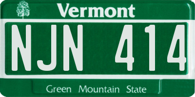 VT license plate NJN414