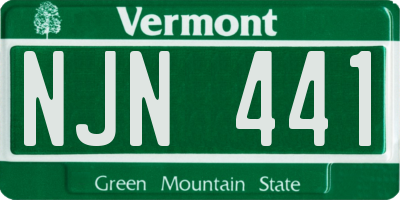 VT license plate NJN441