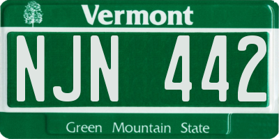 VT license plate NJN442