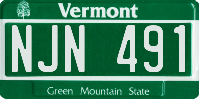 VT license plate NJN491