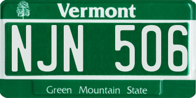 VT license plate NJN506