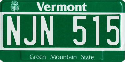 VT license plate NJN515