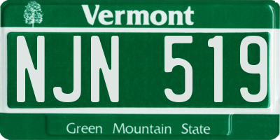 VT license plate NJN519
