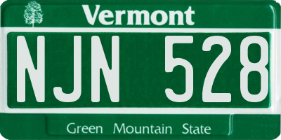 VT license plate NJN528