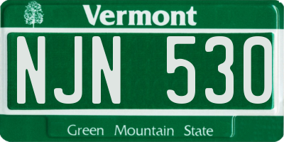 VT license plate NJN530