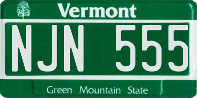 VT license plate NJN555