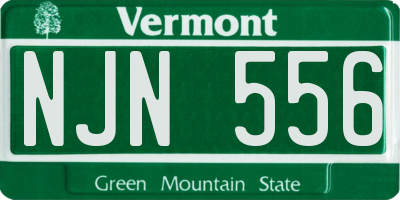 VT license plate NJN556