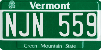 VT license plate NJN559