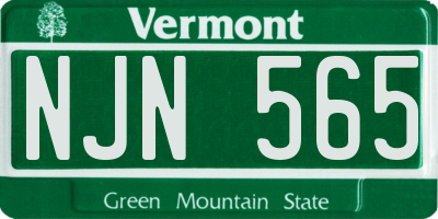 VT license plate NJN565