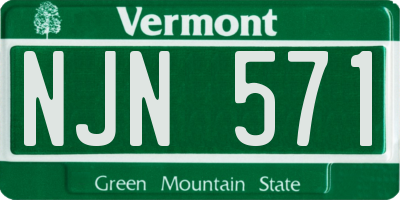 VT license plate NJN571