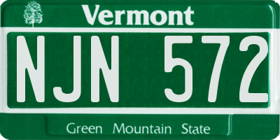 VT license plate NJN572