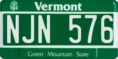 VT license plate NJN576