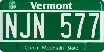 VT license plate NJN577
