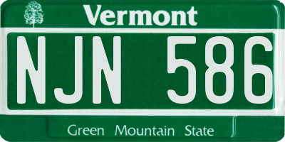 VT license plate NJN586