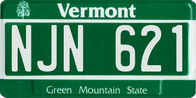 VT license plate NJN621