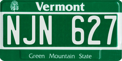 VT license plate NJN627