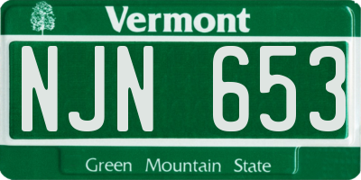 VT license plate NJN653