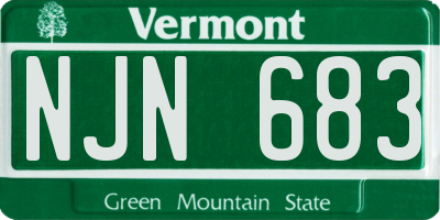 VT license plate NJN683