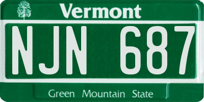VT license plate NJN687