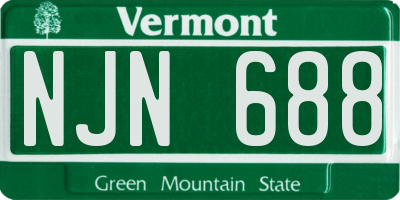 VT license plate NJN688