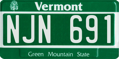 VT license plate NJN691